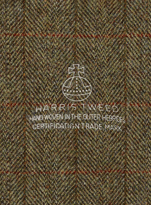 Harris Tweed Country Brown Check Pea Coat - Image 2