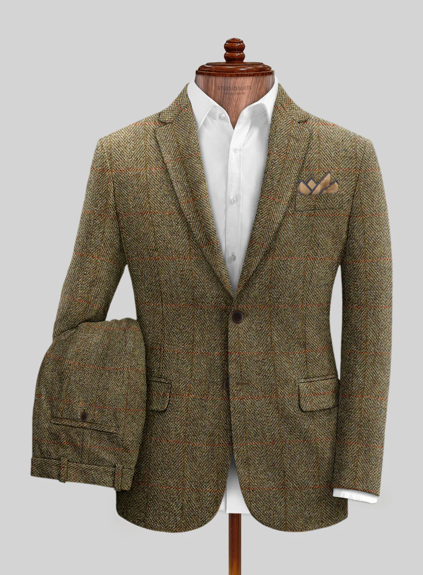 Harris Tweed Country Brown Check Suit - Image 2