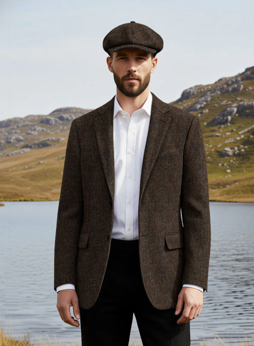 Harris Tweed Country Dark Brown Jacket - Image 2