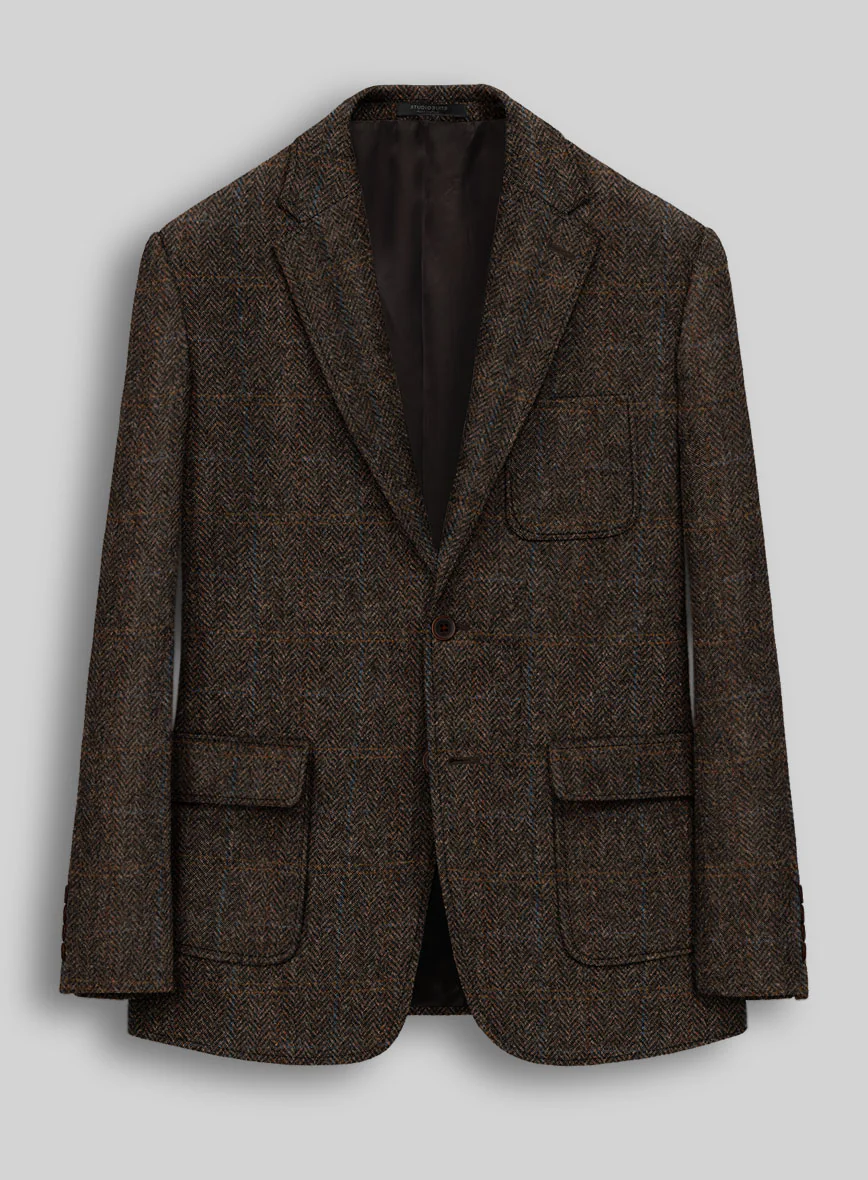 Harris Tweed Country Dark Brown Patch Pocket Jacket