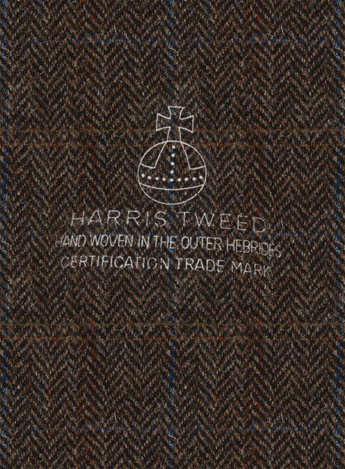Harris Tweed Country Dark Brown Pea Coat - Image 2