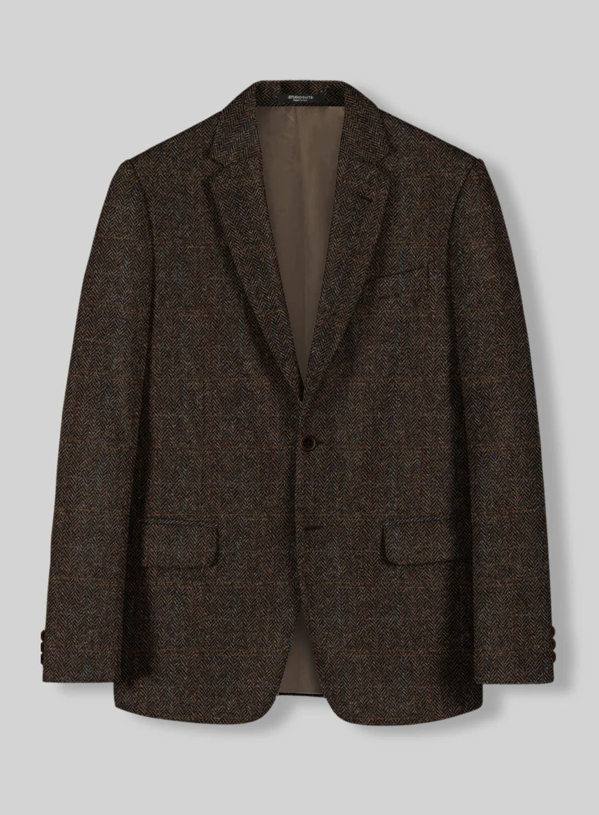 Harris Tweed Country Dark Brown Suit - Image 3