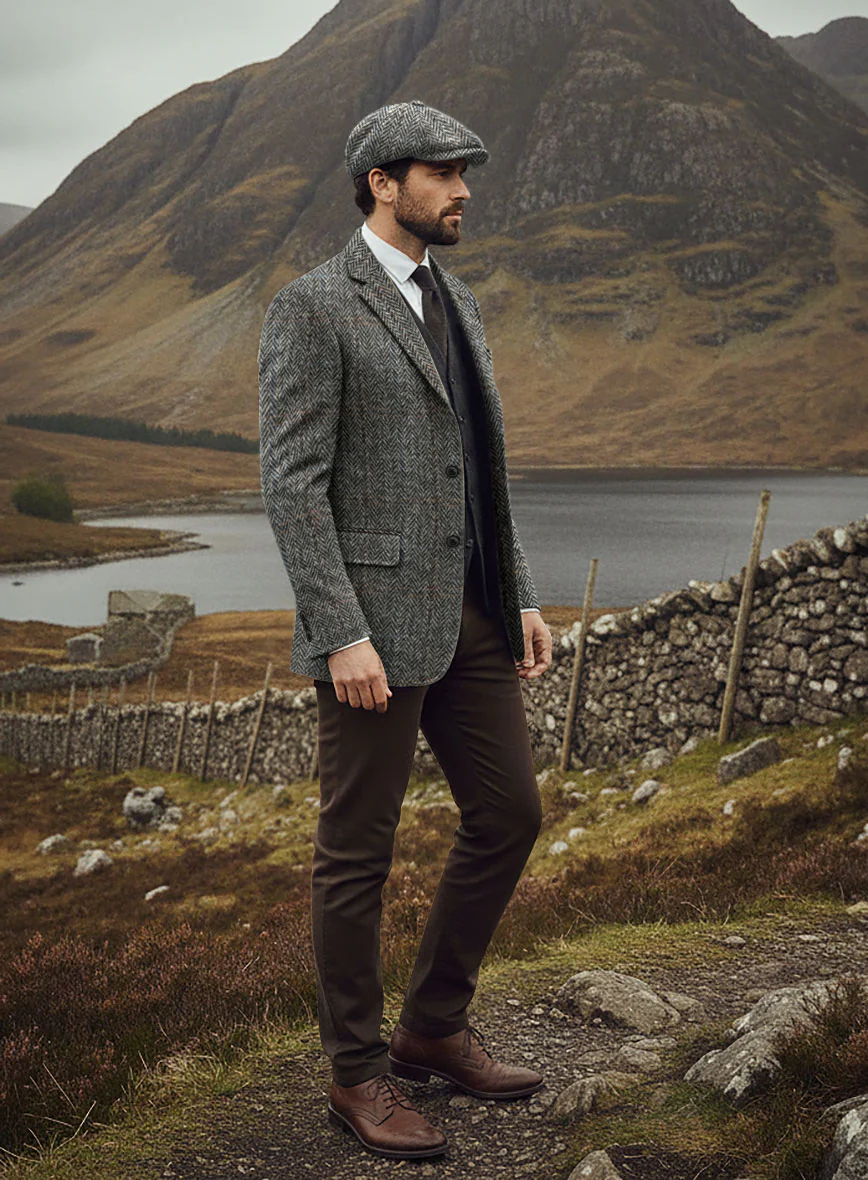 Harris Tweed Country Gray Jacket - Image 2