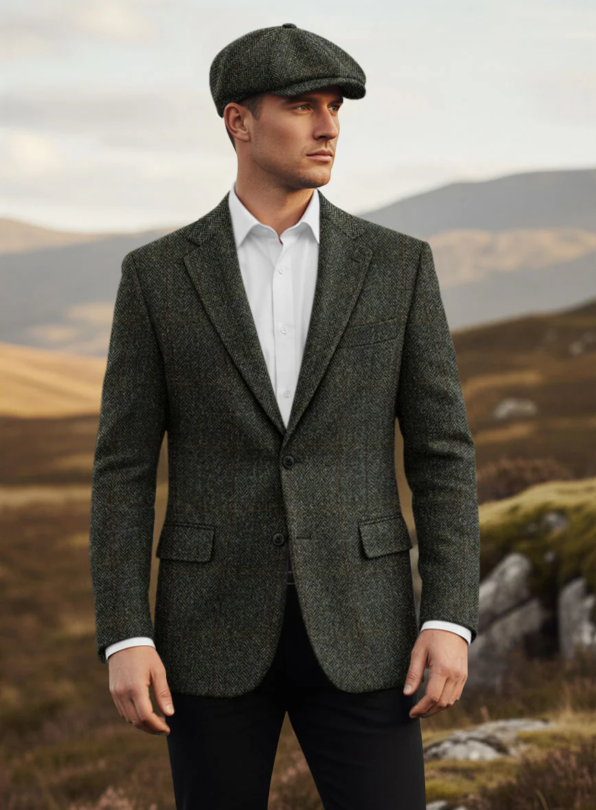 Harris Tweed Country Green Jacket - Image 2