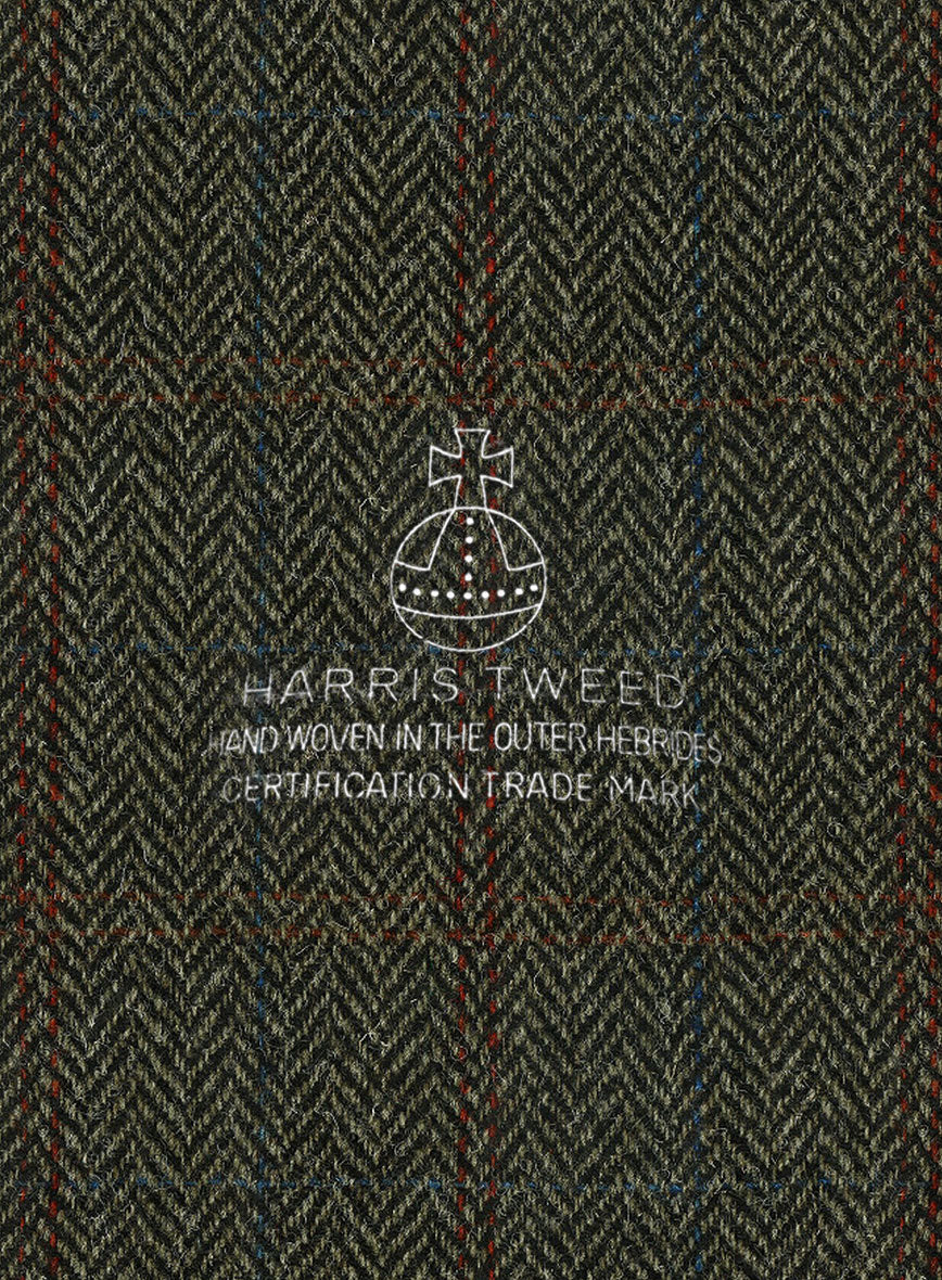 Harris Tweed Country Green Double Breasted Jacket - Image 2