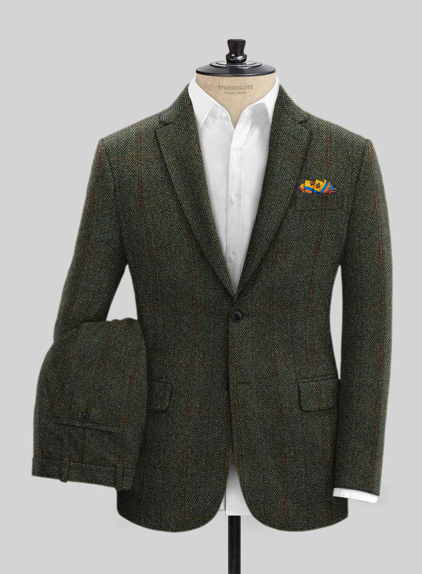 Harris Tweed Country Green Suit - Image 2