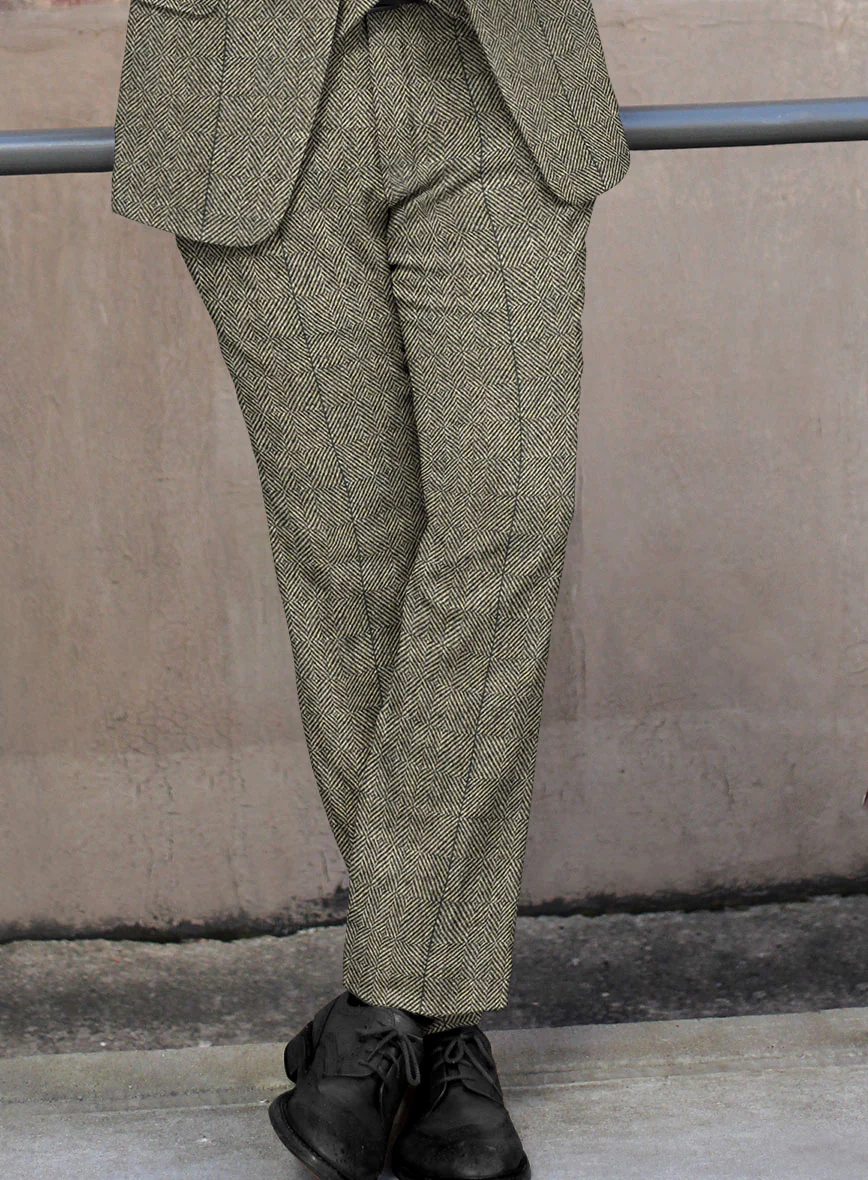 Harris Tweed Country Greige Pants - Image 2