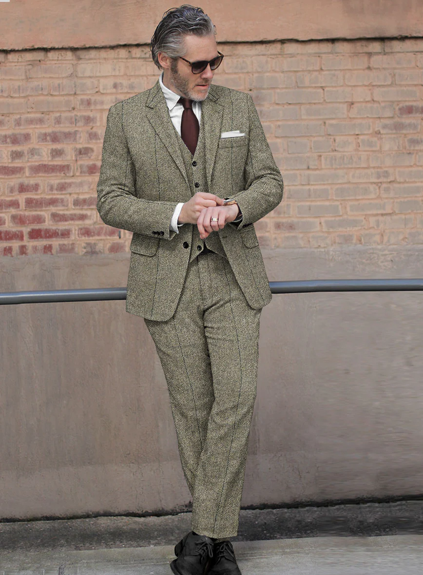 Harris Tweed Country Greige Suit - Image 2