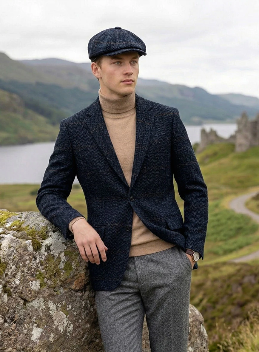 Harris Tweed Country Heritage Blue Jacket - Image 2