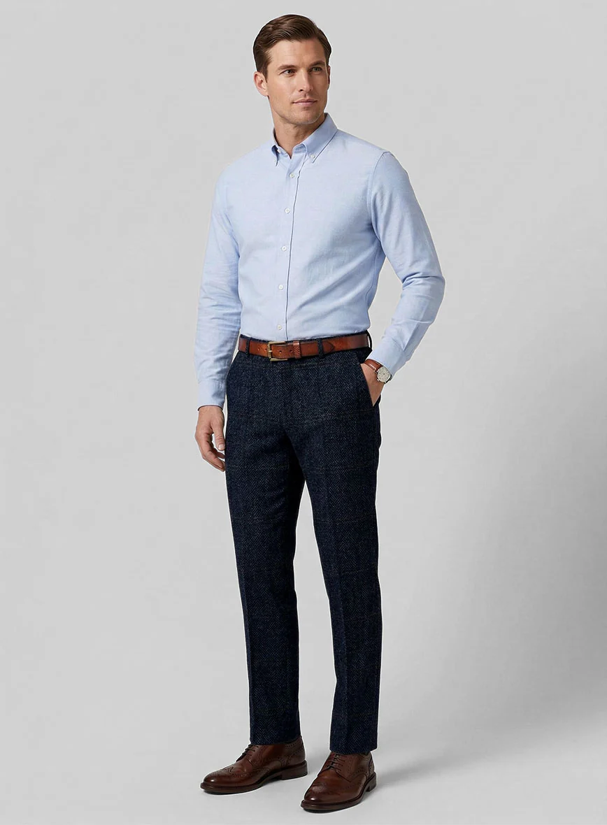 Harris Tweed Country Heritage Blue Pants - Image 3