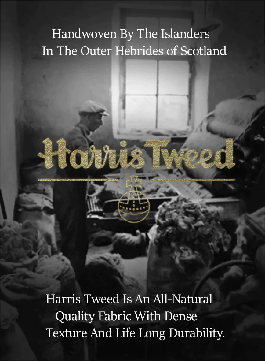 Harris Tweed Dark Blue Herringbone GQ Overcoat - Image 4