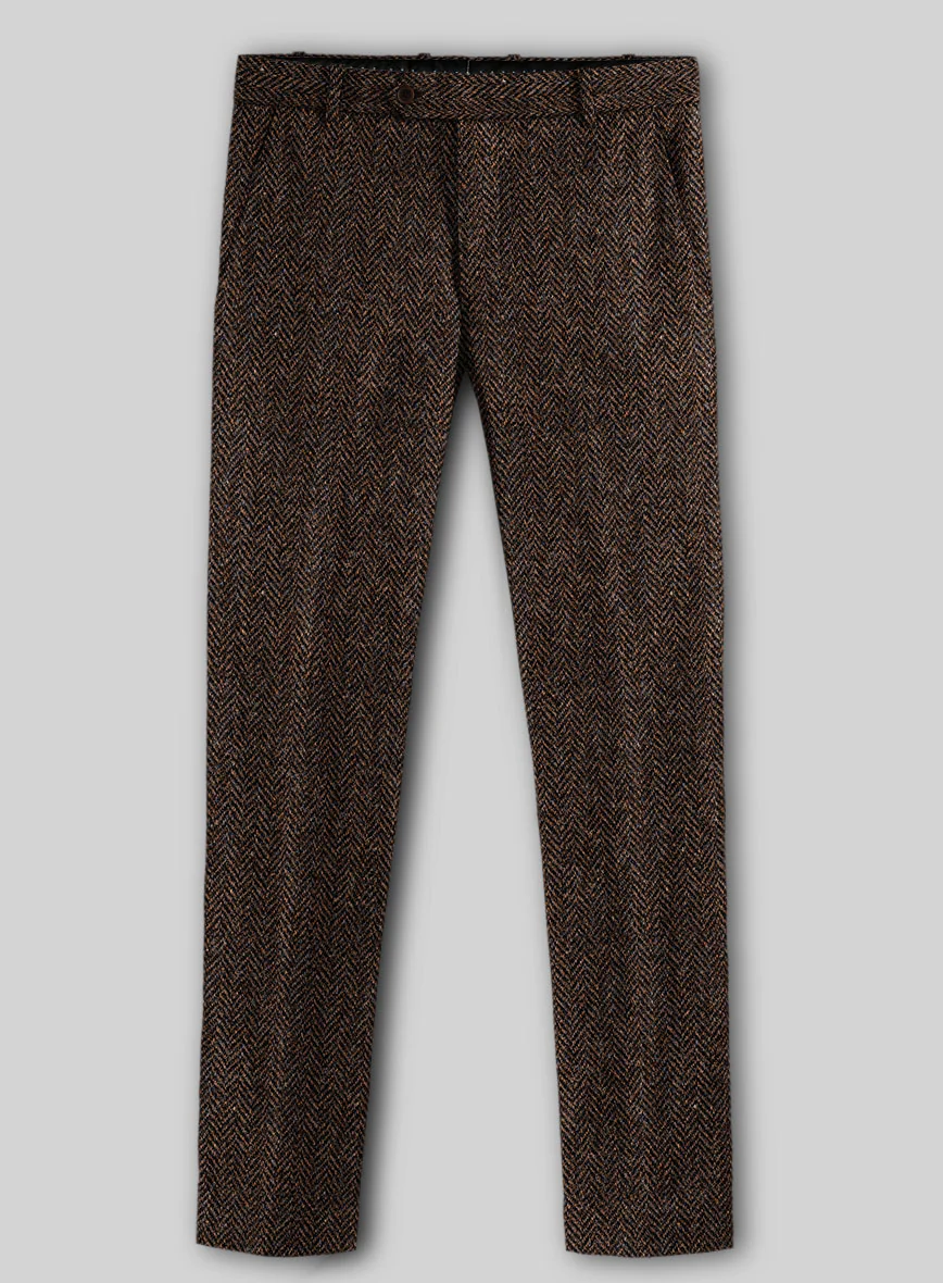 Harris Tweed Dark Brown Herringbone Suit - Image 7