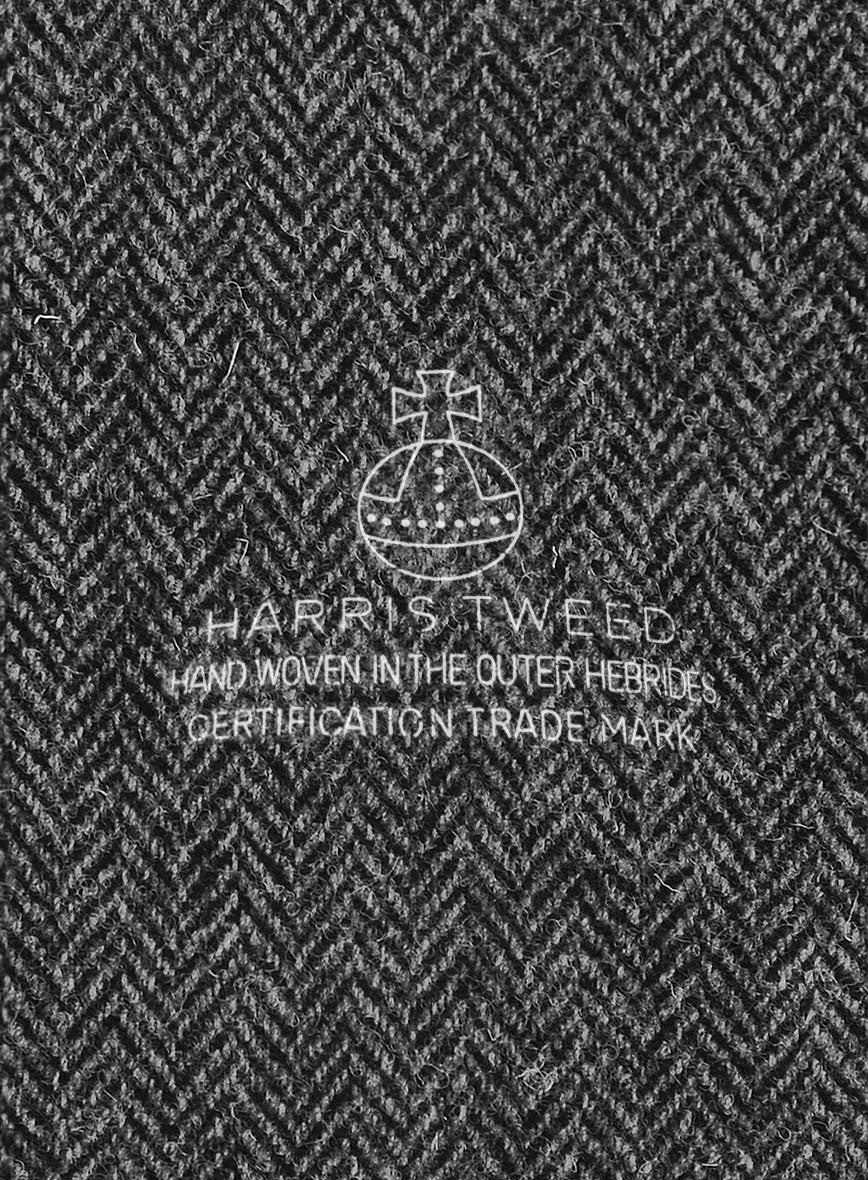 Harris Tweed Dark Gray Herringbone Pants - Image 3