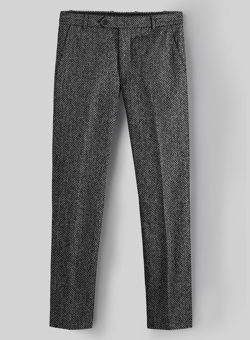 Harris Tweed Dark Gray Herringbone Suit - Image 7