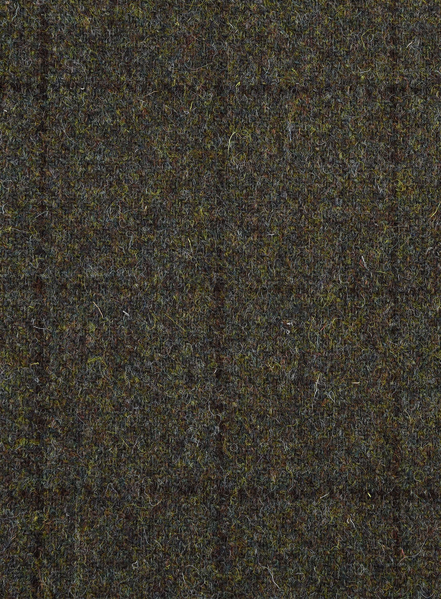 Harris Tweed Dark Green Check Jacket - Image 3
