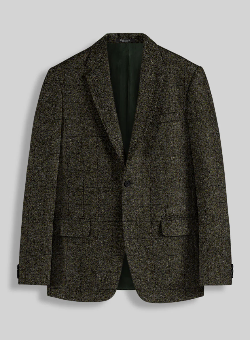 Harris Tweed Dark Green Check Suit - Image 3