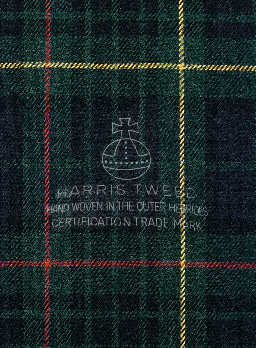 Harris Tweed Dark Green Tartan Jacket - Image 3