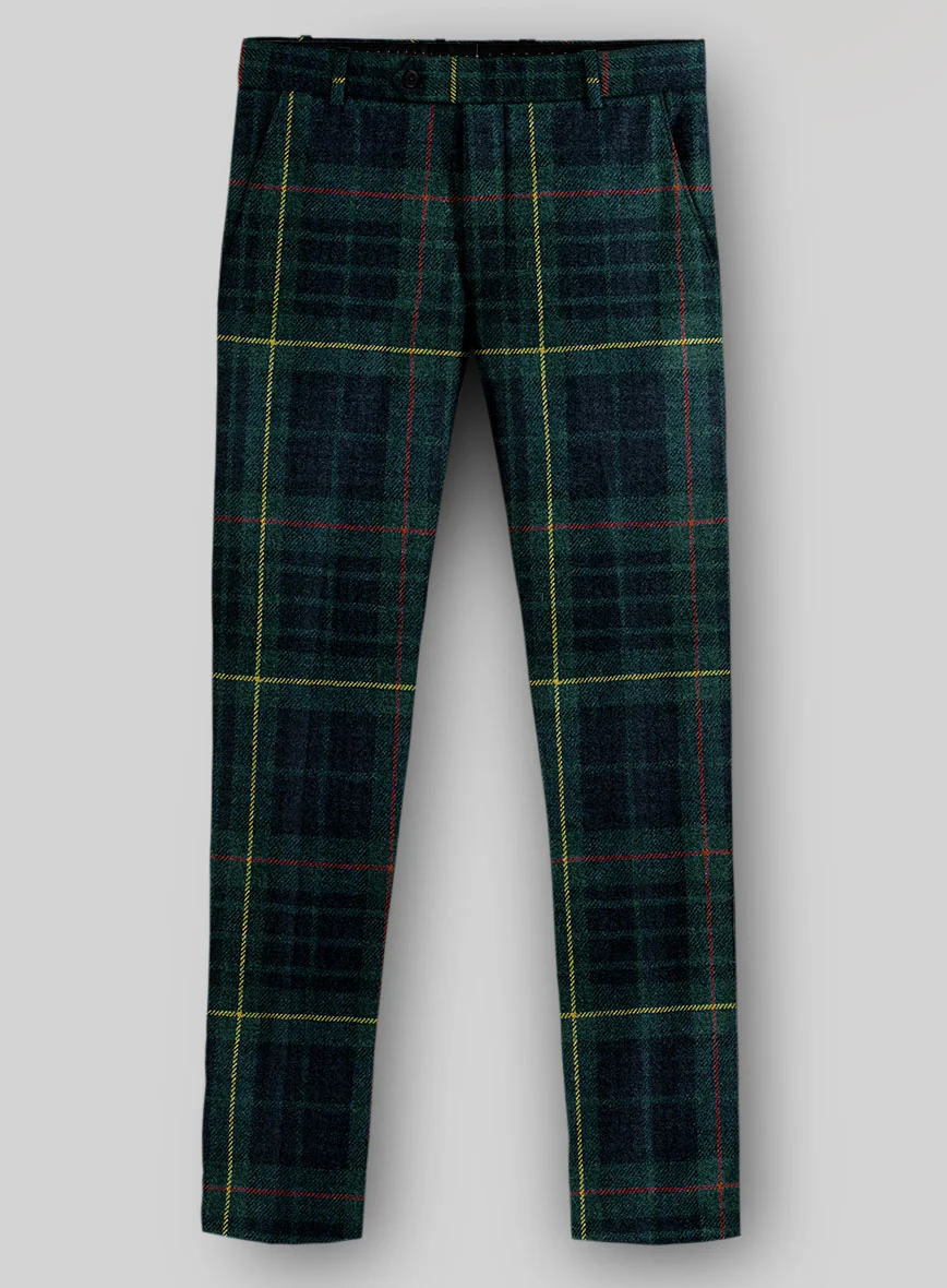 Harris Tweed Dark Green Tartan Suit - Image 6