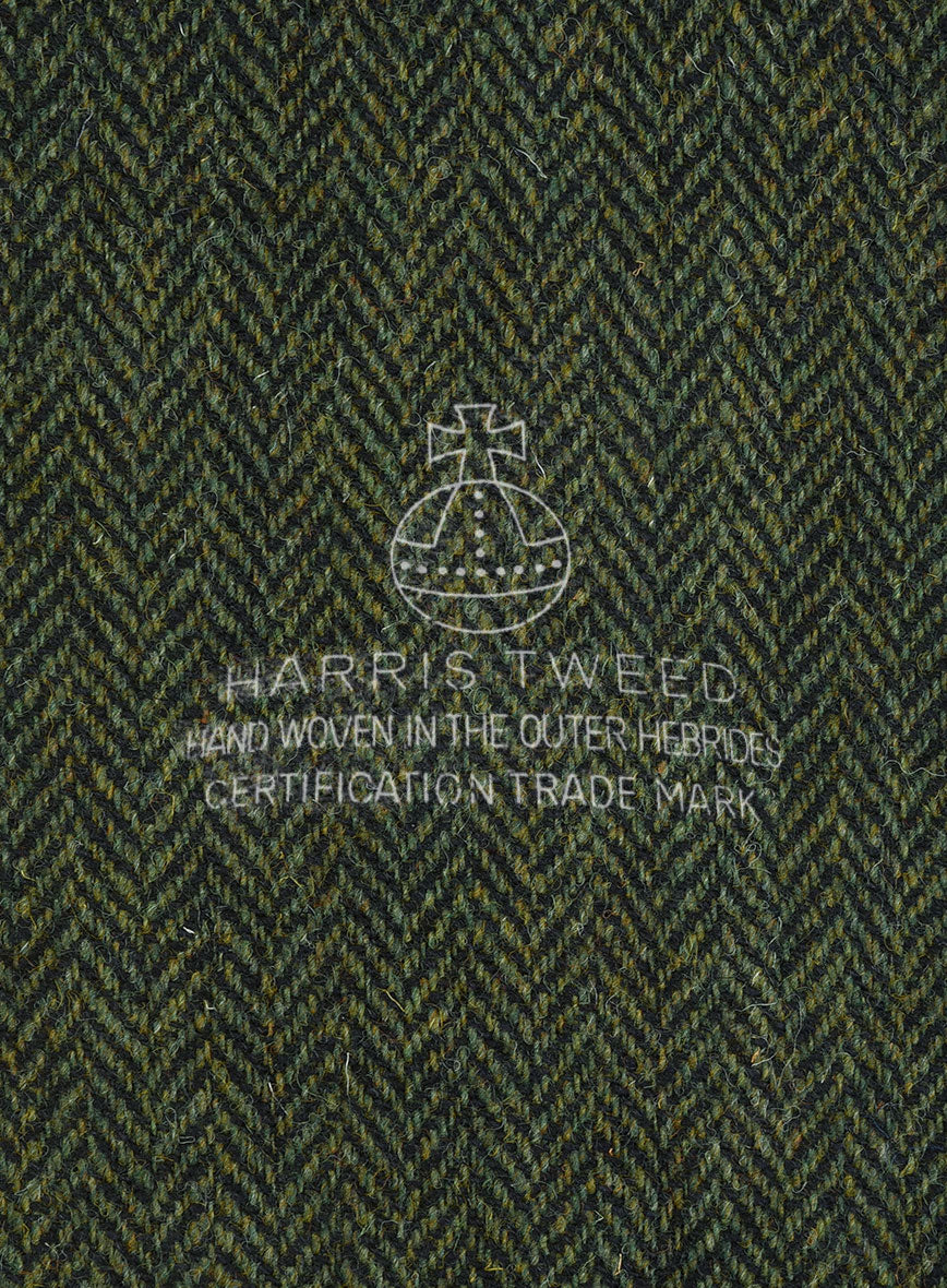 Harris Tweed Forest Green Herringbone Jacket - Image 4