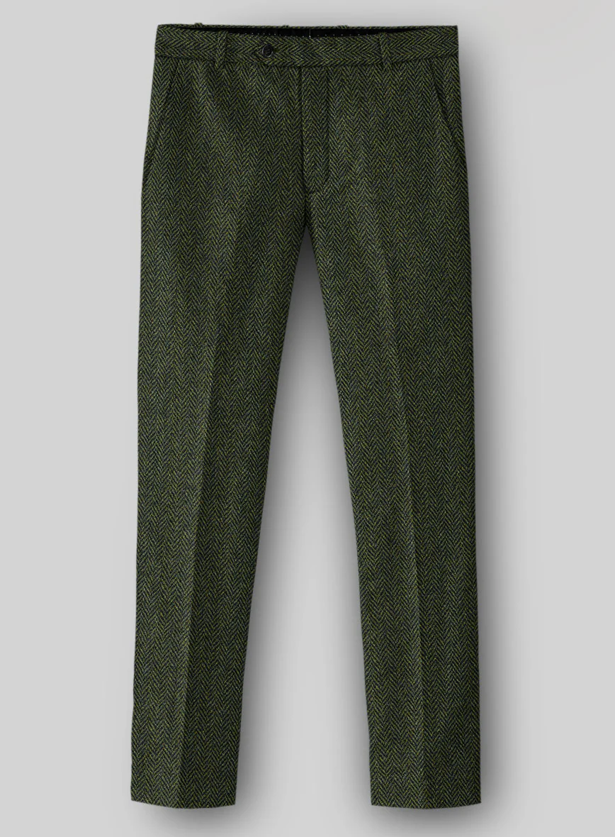 Harris Tweed Forest Green Herringbone Suit - Image 6