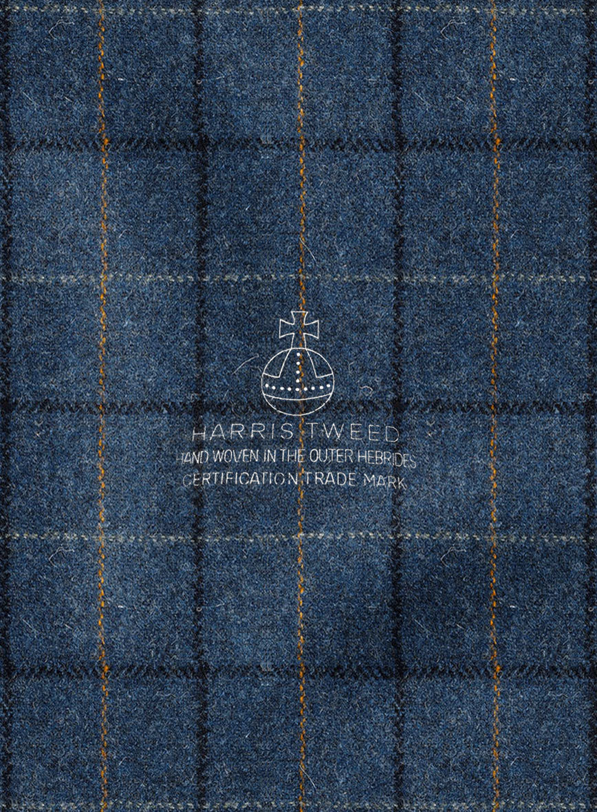 Harris Tweed Gordon Blue Newsboy Cap - Image 4