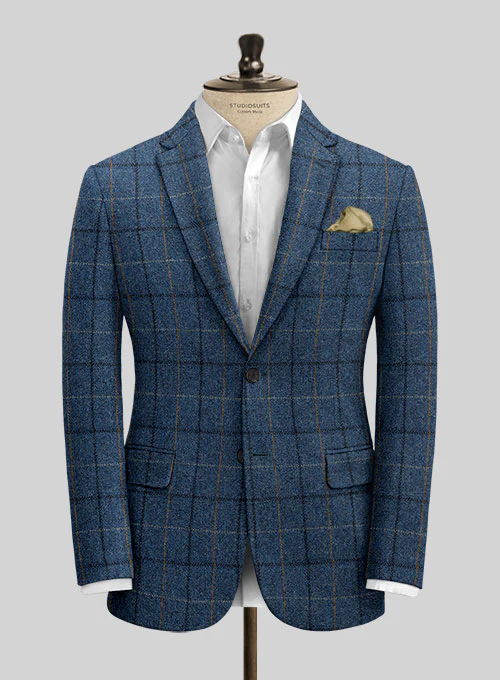 Harris Tweed Gordon Blue Suit - Image 2
