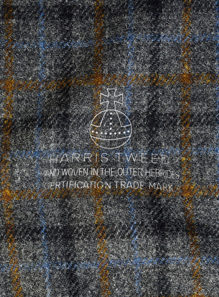 Harris Tweed Gray Checks Hunting Vest - Image 5