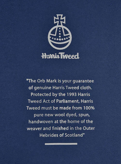 Harris Tweed Gray Chevron Pea Coat - Image 5