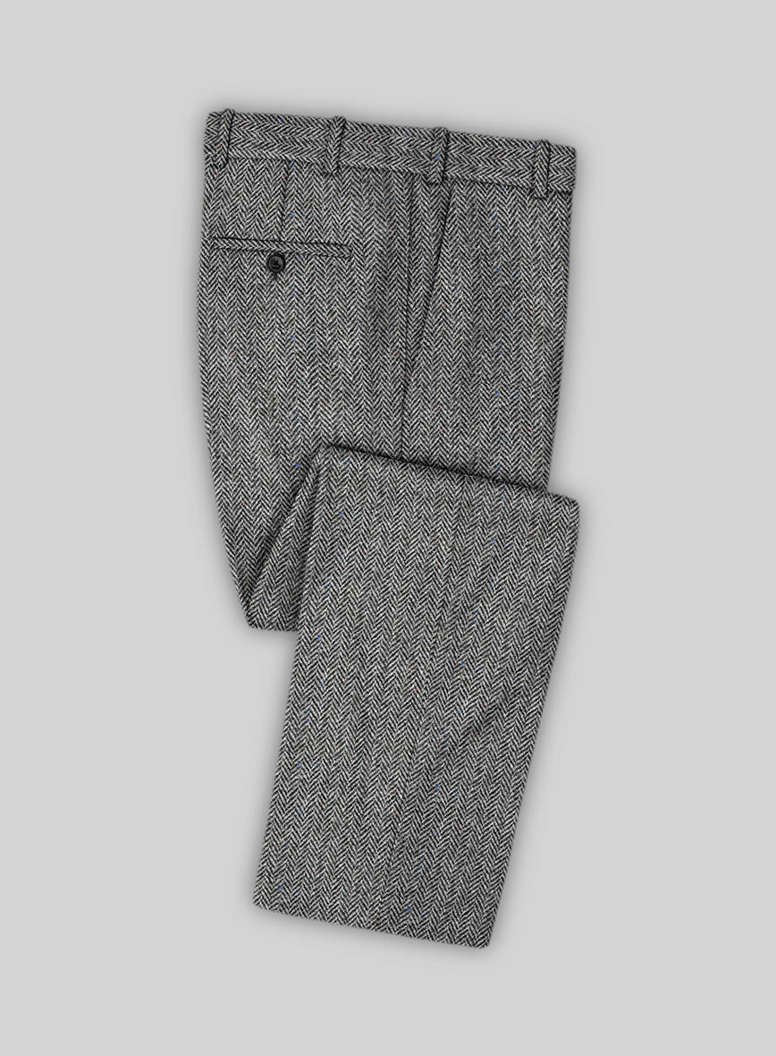 Harris Tweed Gray Chevron Suit - Image 5