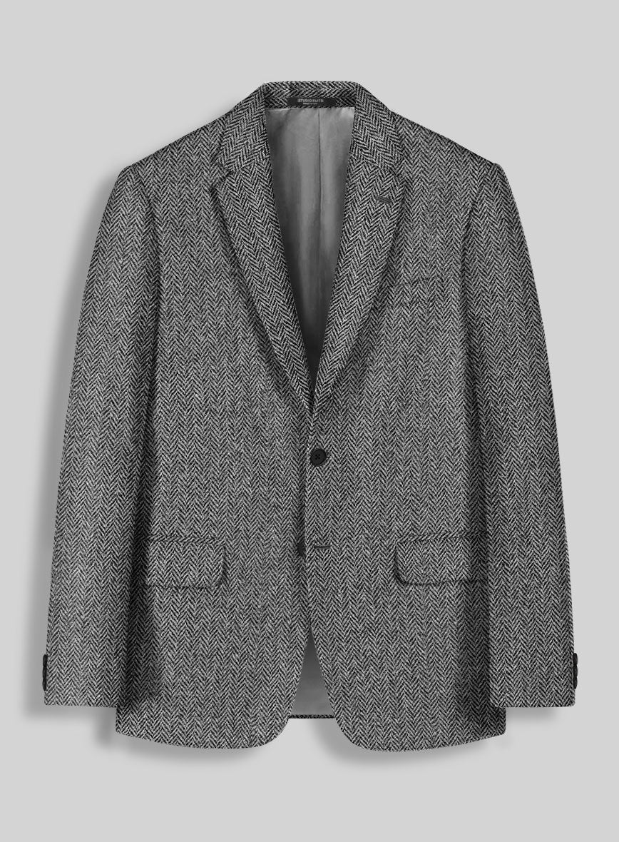 Harris Tweed Gray Herringbone Suit - Image 3