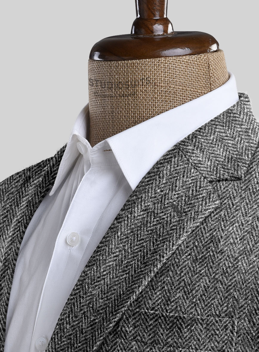 Harris Tweed Gray Herringbone Suit - Image 4