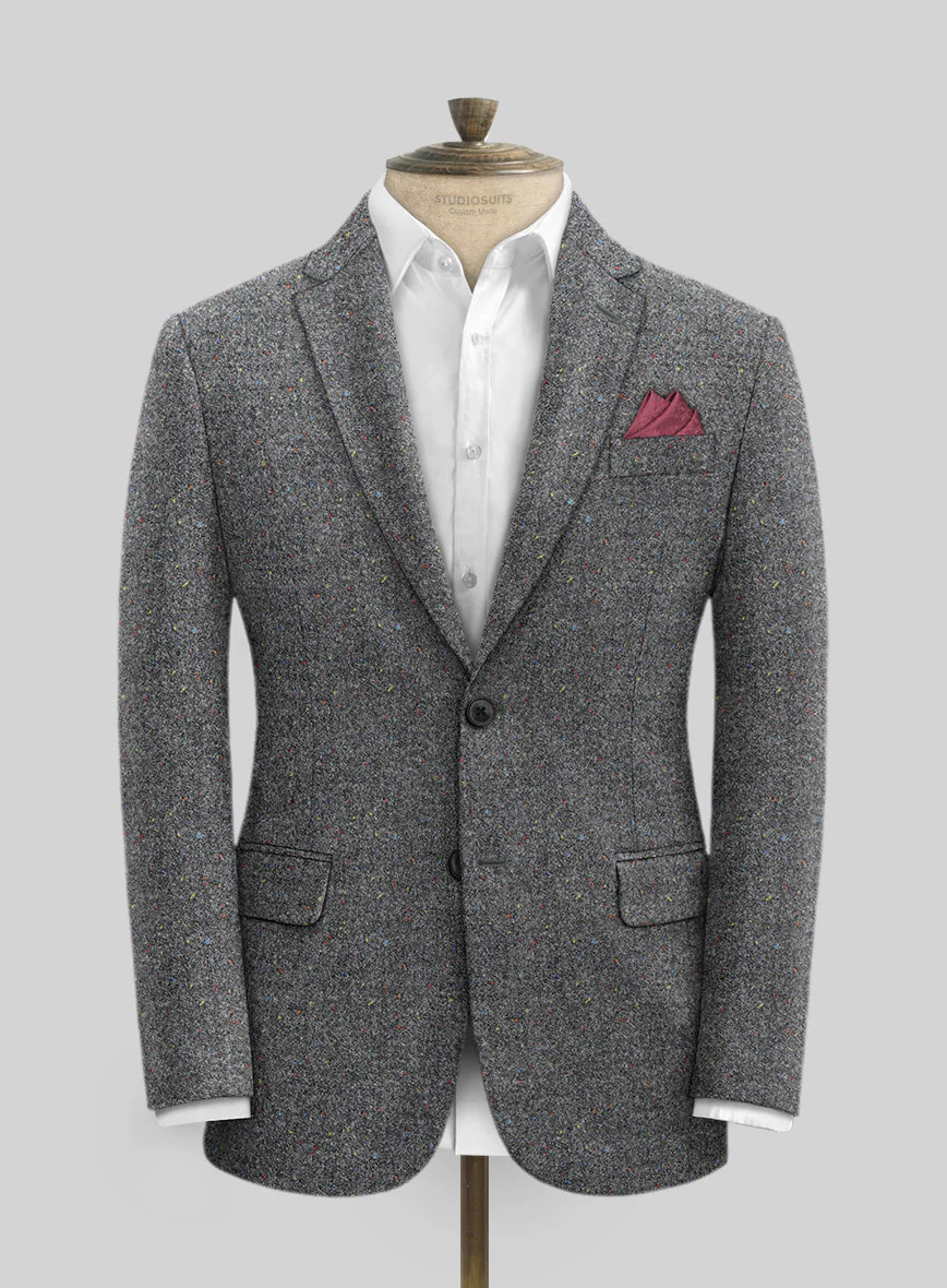 Harris Tweed Gray Speckled Suit - Image 2