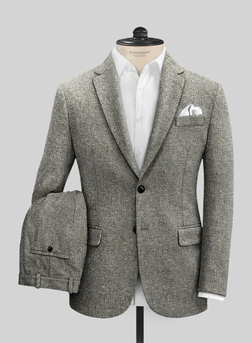 Harris Tweed Graystone Hopsack Suit - Image 2