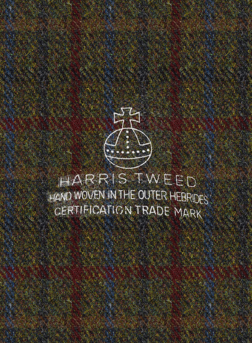 Harris Tweed Green Check Jacket - Image 4