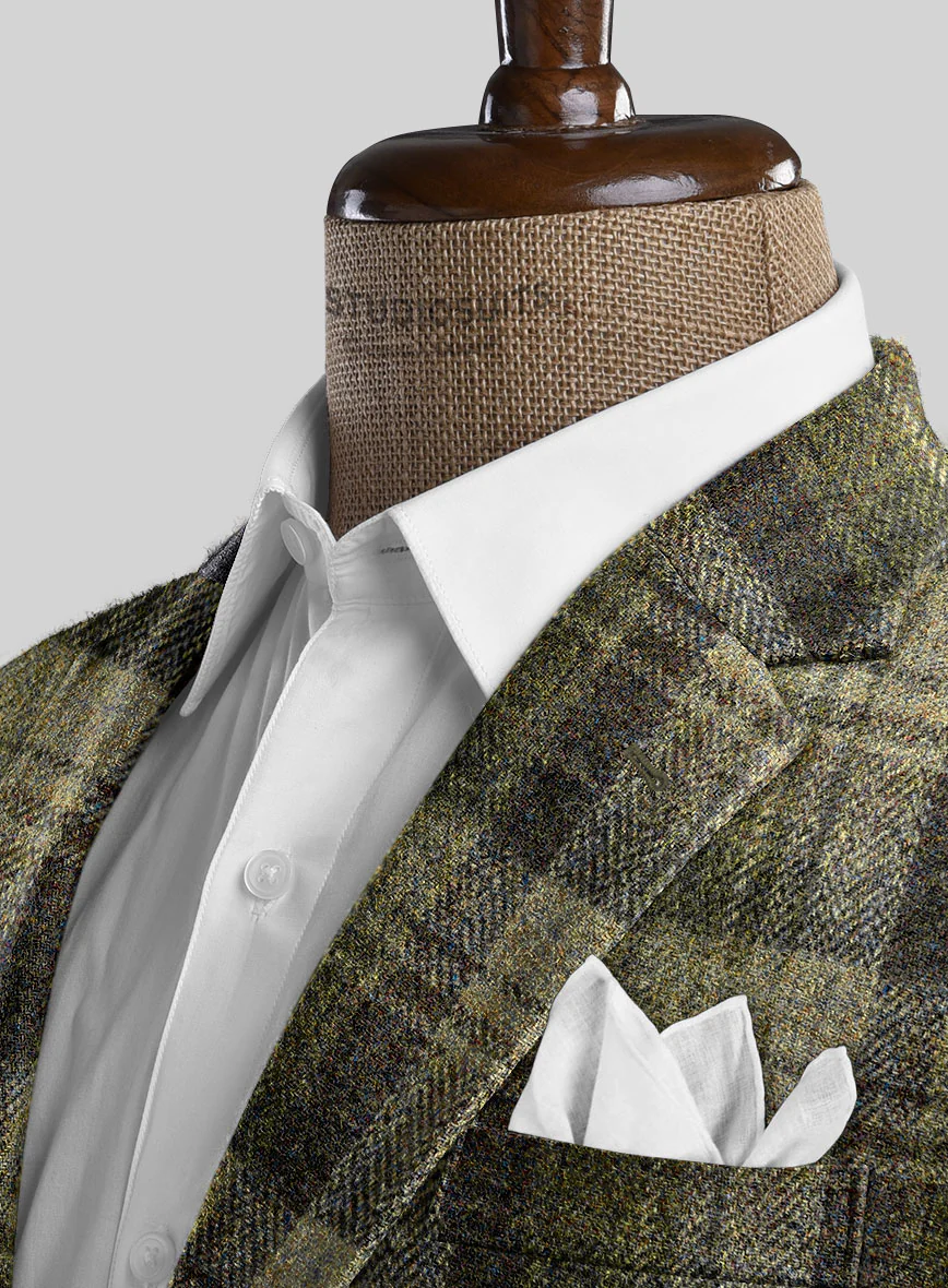 Harris Tweed Green Tartan Jacket - Image 2