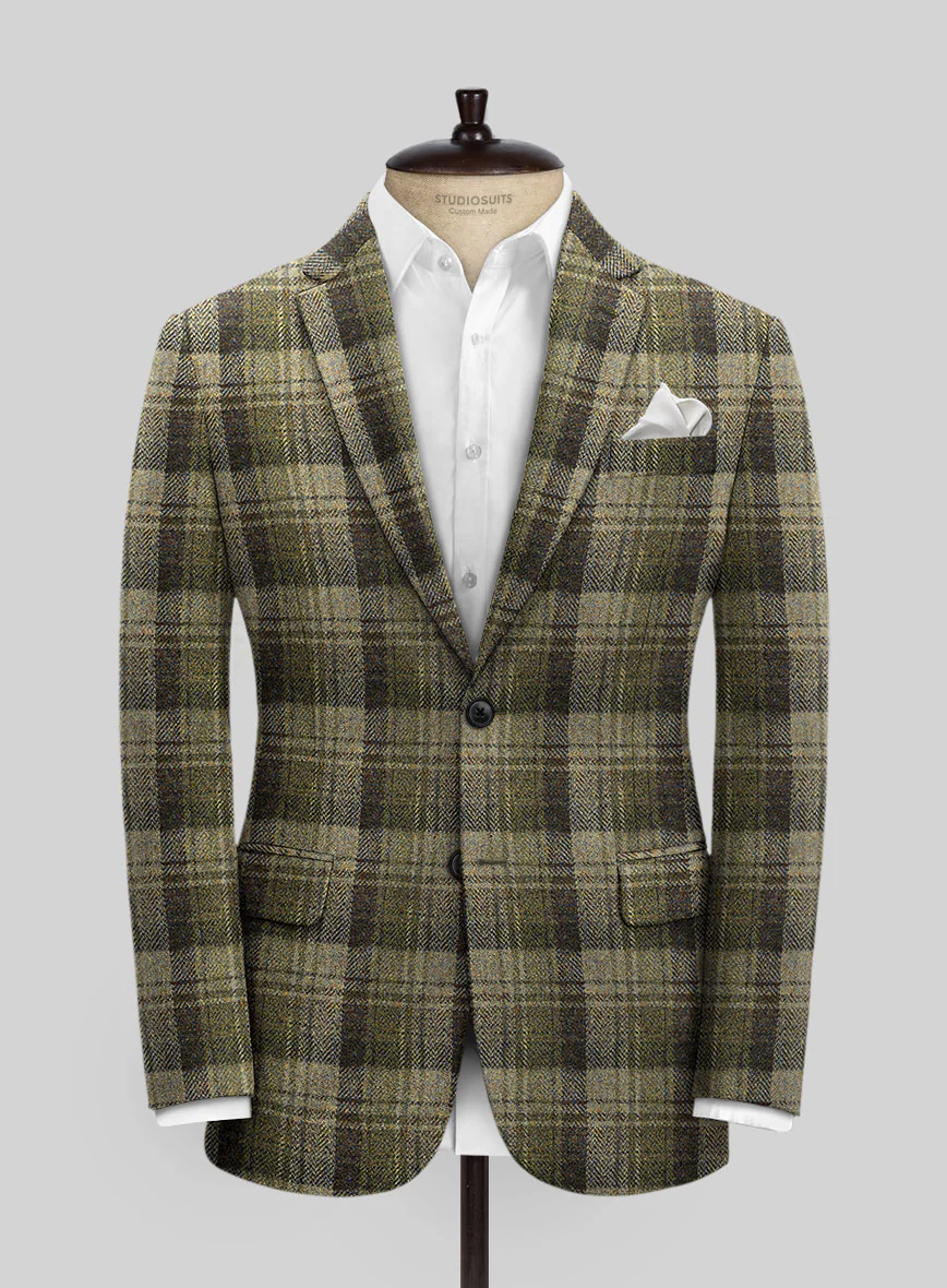 Harris Tweed Green Tartan Suit - Image 3