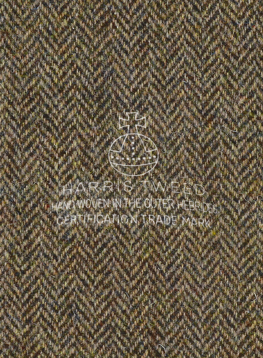 Harris Tweed Hebridean Brown Herringbone Hunting Vest - Image 6