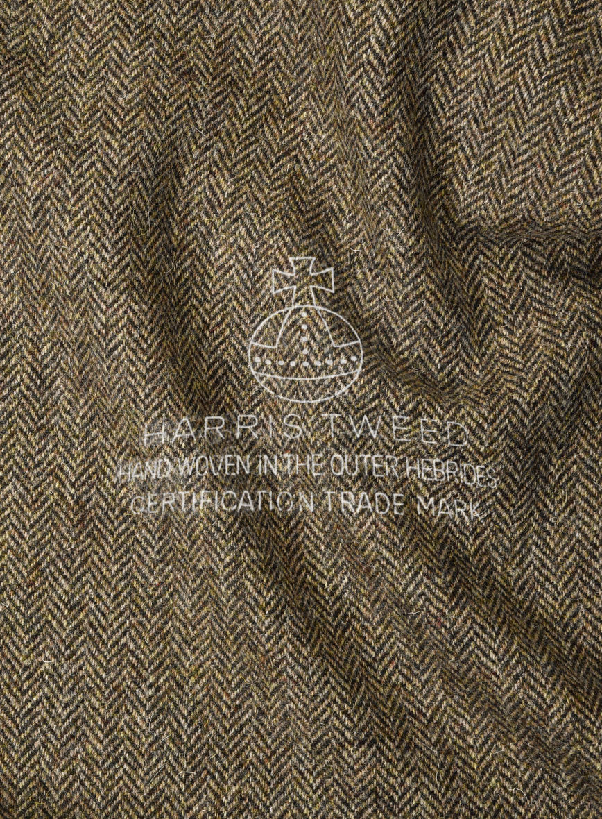 Harris Tweed Hebridean Brown Herringbone Jacket - Image 6