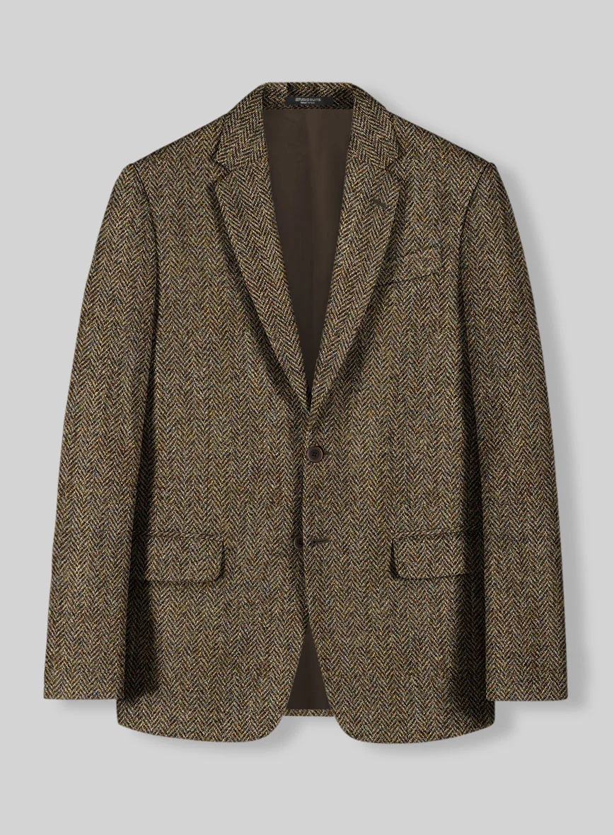 Harris Tweed Hebridean Brown Herringbone Suit - Image 3