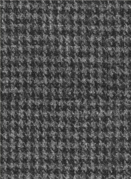 Harris Tweed Houndstooth Dark Gray Pea Coat - Image 3