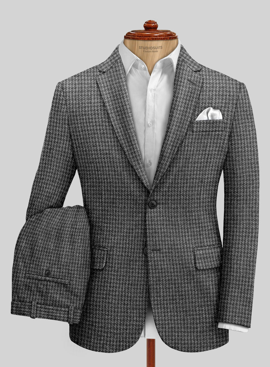 Harris Tweed Houndstooth Dark Gray Suit - Image 2