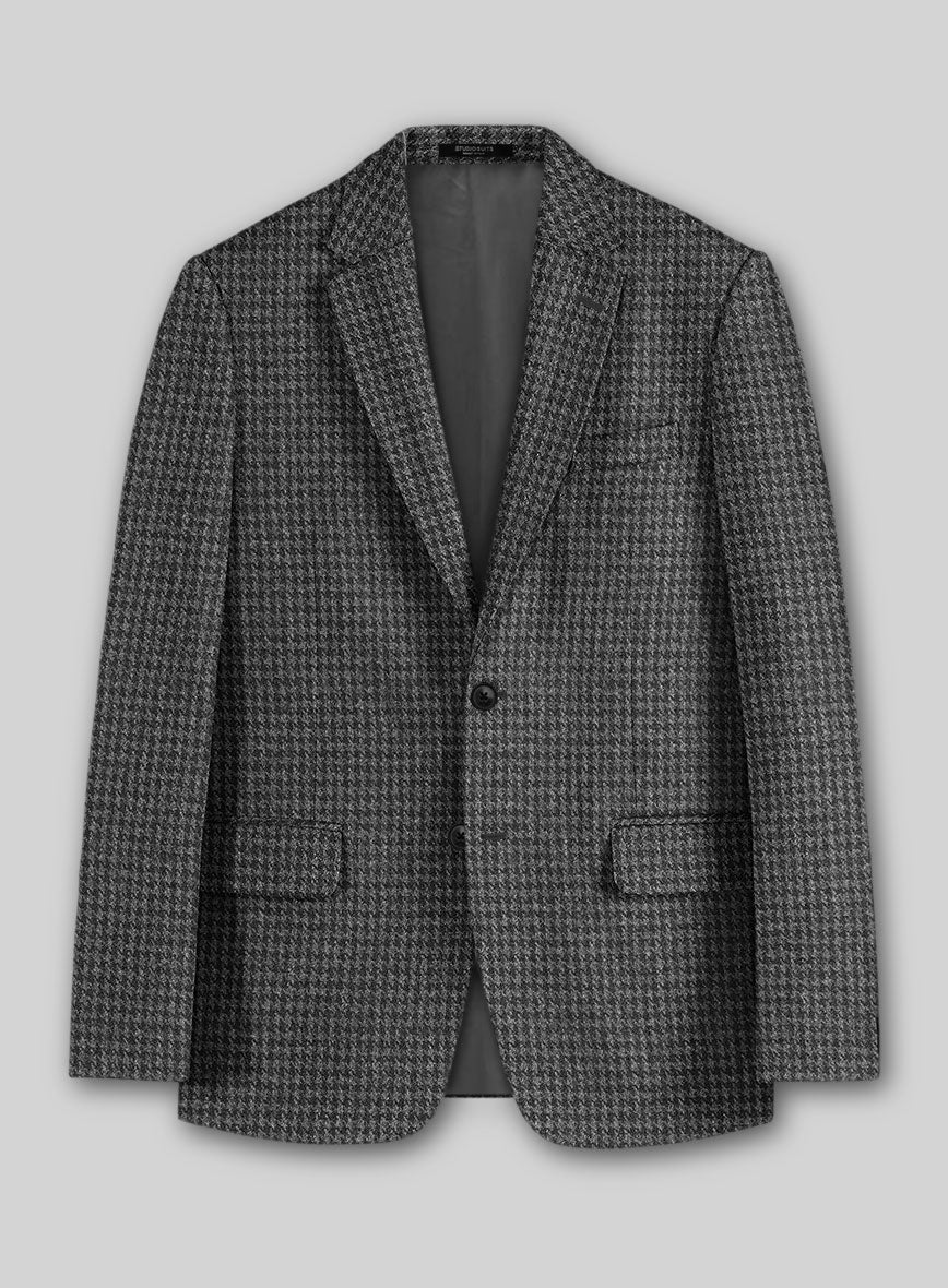 Harris Tweed Houndstooth Dark Gray Suit - Image 3