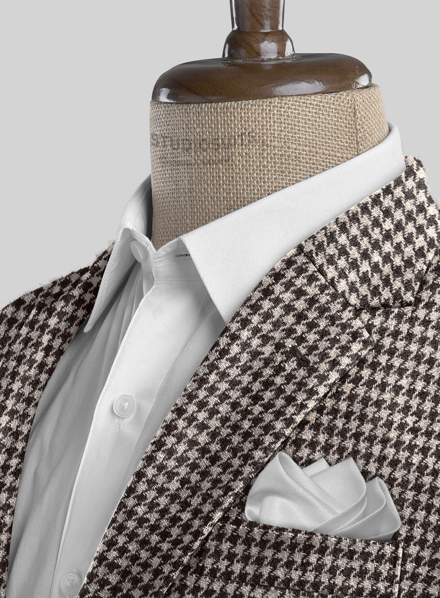 Harris Tweed Houndstooth Ebony Brown Suit - Image 4