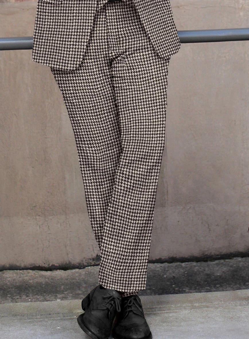 Harris Tweed Houndstooth Ebony Brown Suit - Image 5