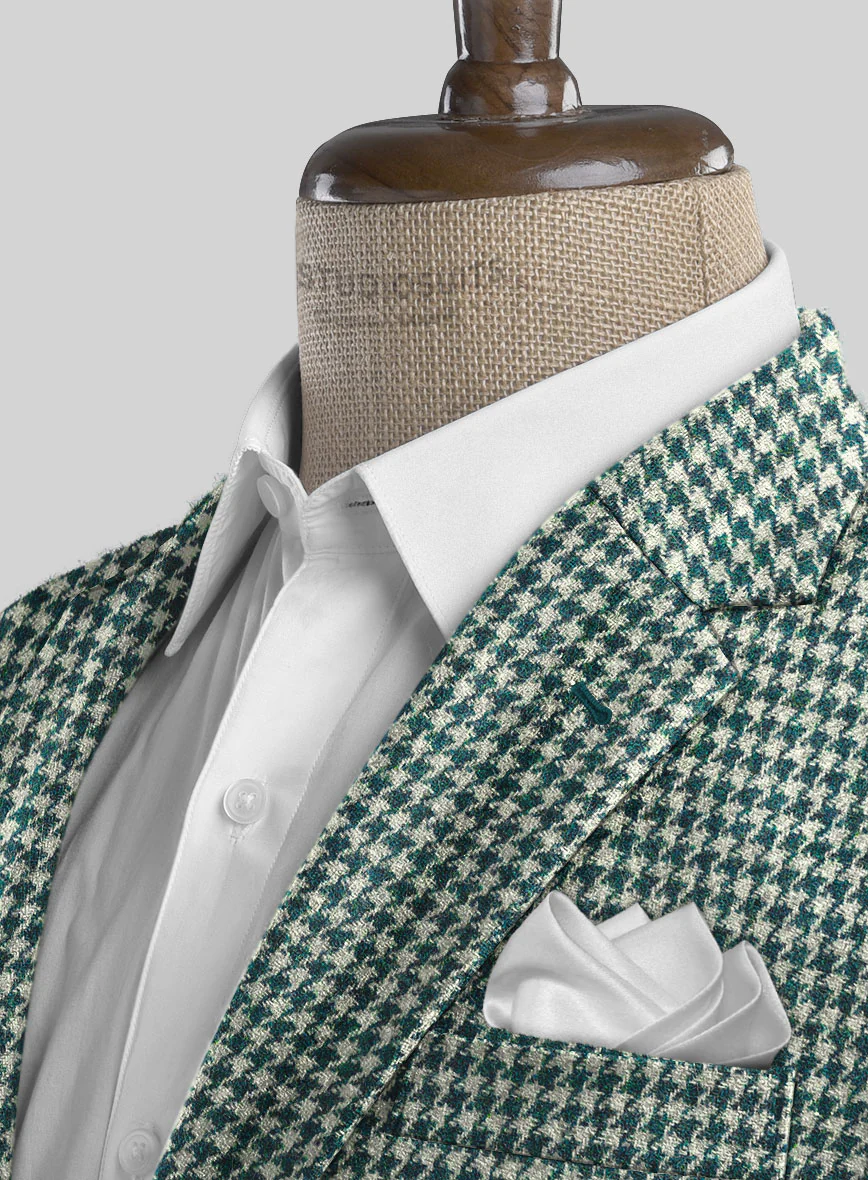 Harris Tweed Houndstooth Green Jacket - Image 2