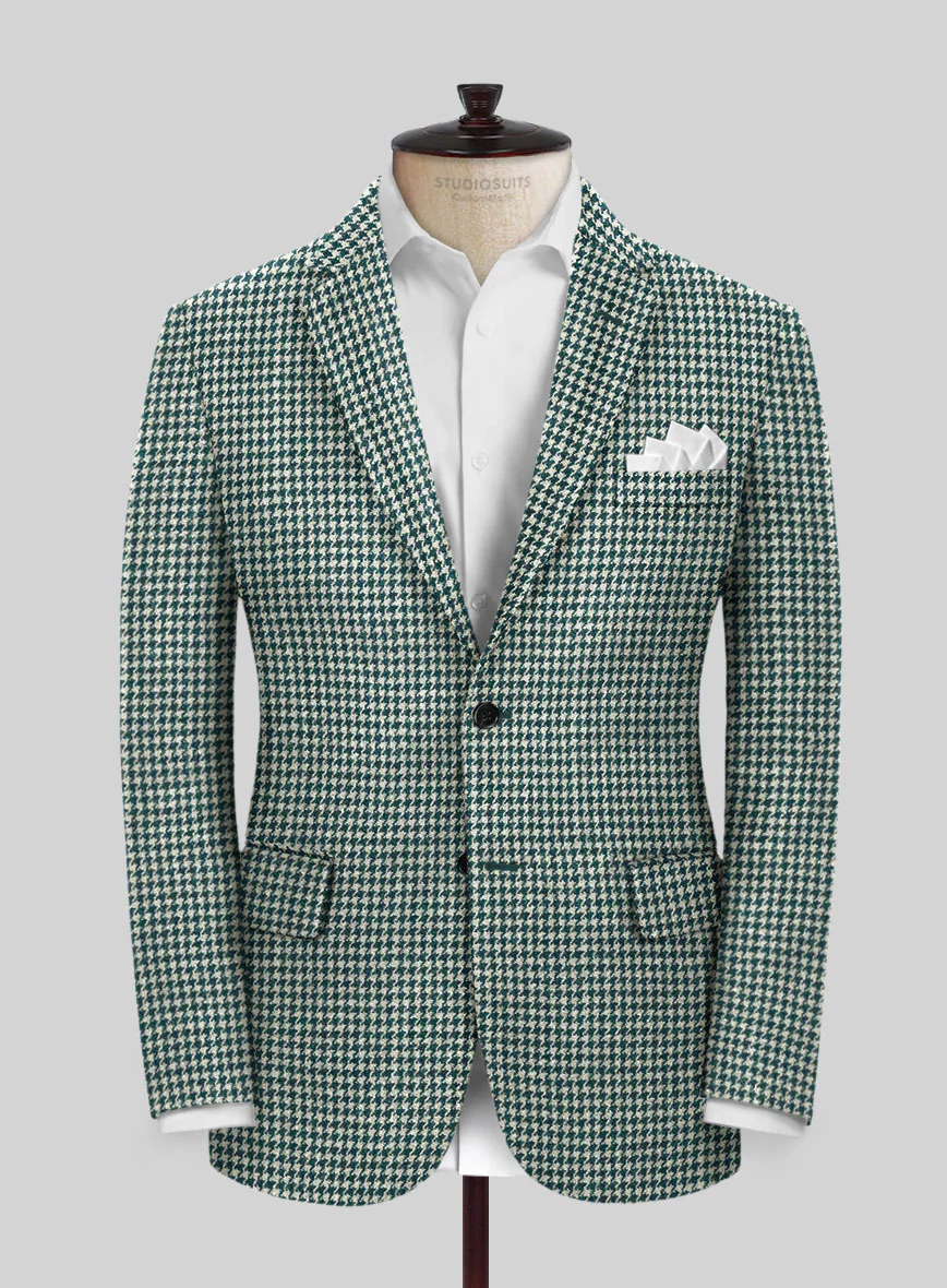 Harris Tweed Houndstooth Green Suit - Image 3
