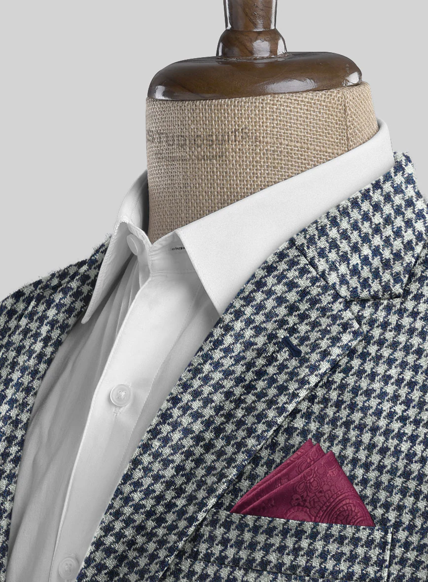 Harris Tweed Houndstooth Indi Blue Jacket - Image 2