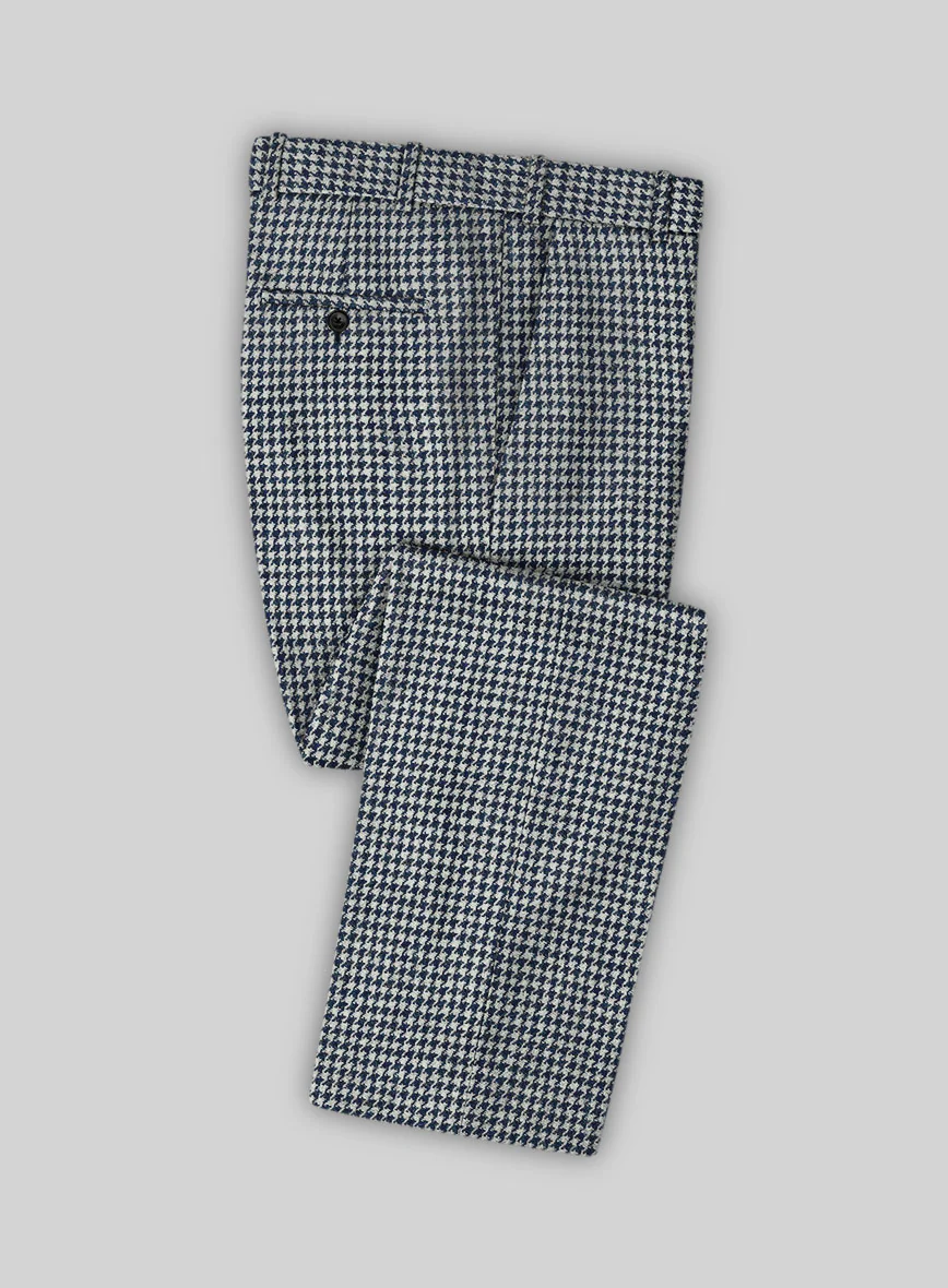 Harris Tweed Houndstooth Indi Blue Suit - Image 6