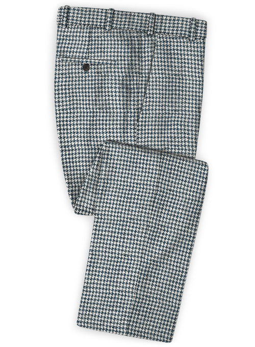 Harris Tweed Houndstooth Indi Blue Double Breasted Suit - Image 2