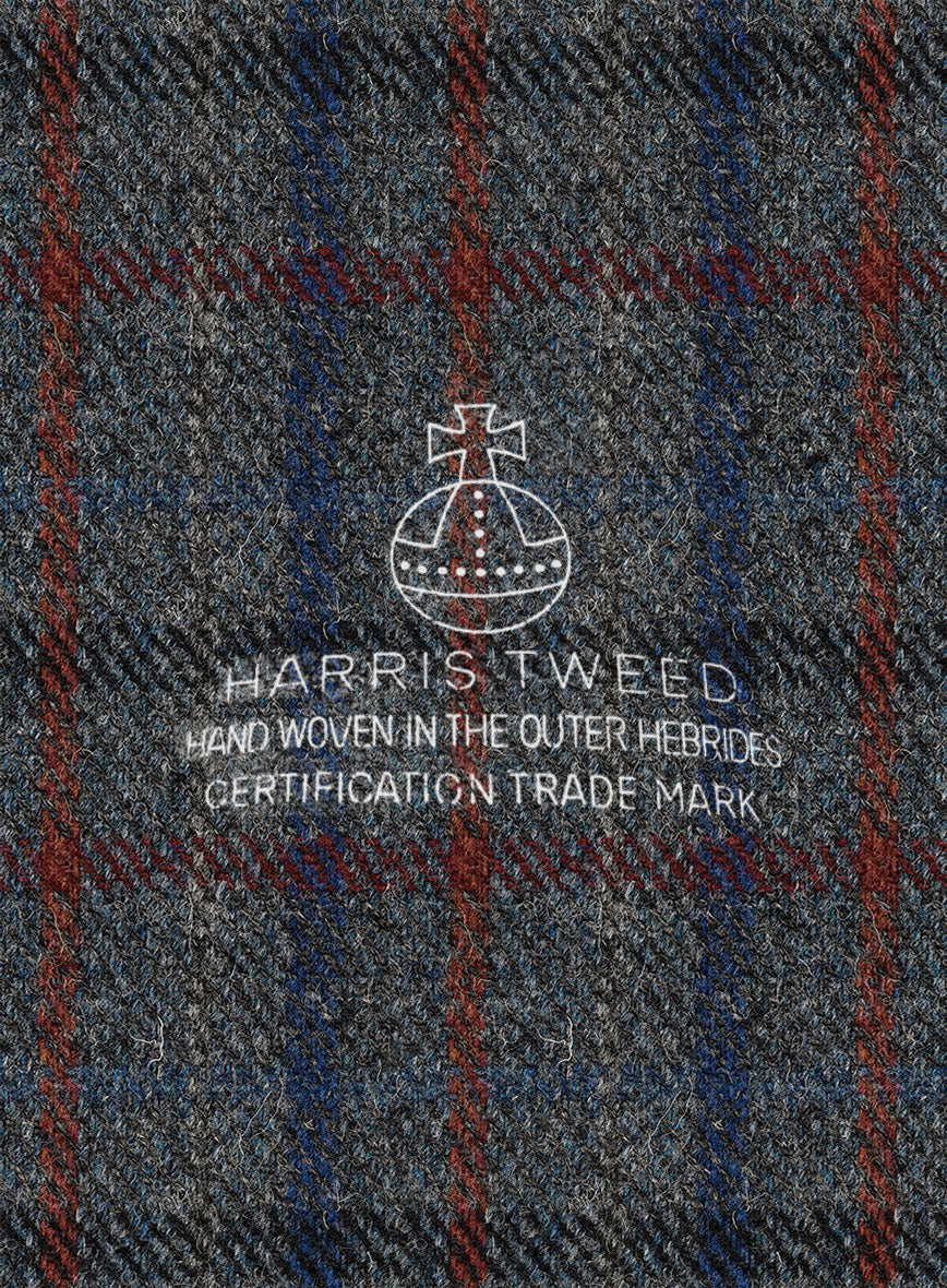 Harris Tweed Ice Blue Check Suit - Image 8